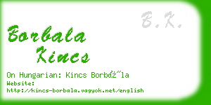 borbala kincs business card